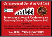 Inspirational Woman Award 2020, SNDT Women's University, Mumbai (11 October 2020)