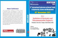 (ICRTESM-17) IETE, Hyderabad, India, 19th November 2017 