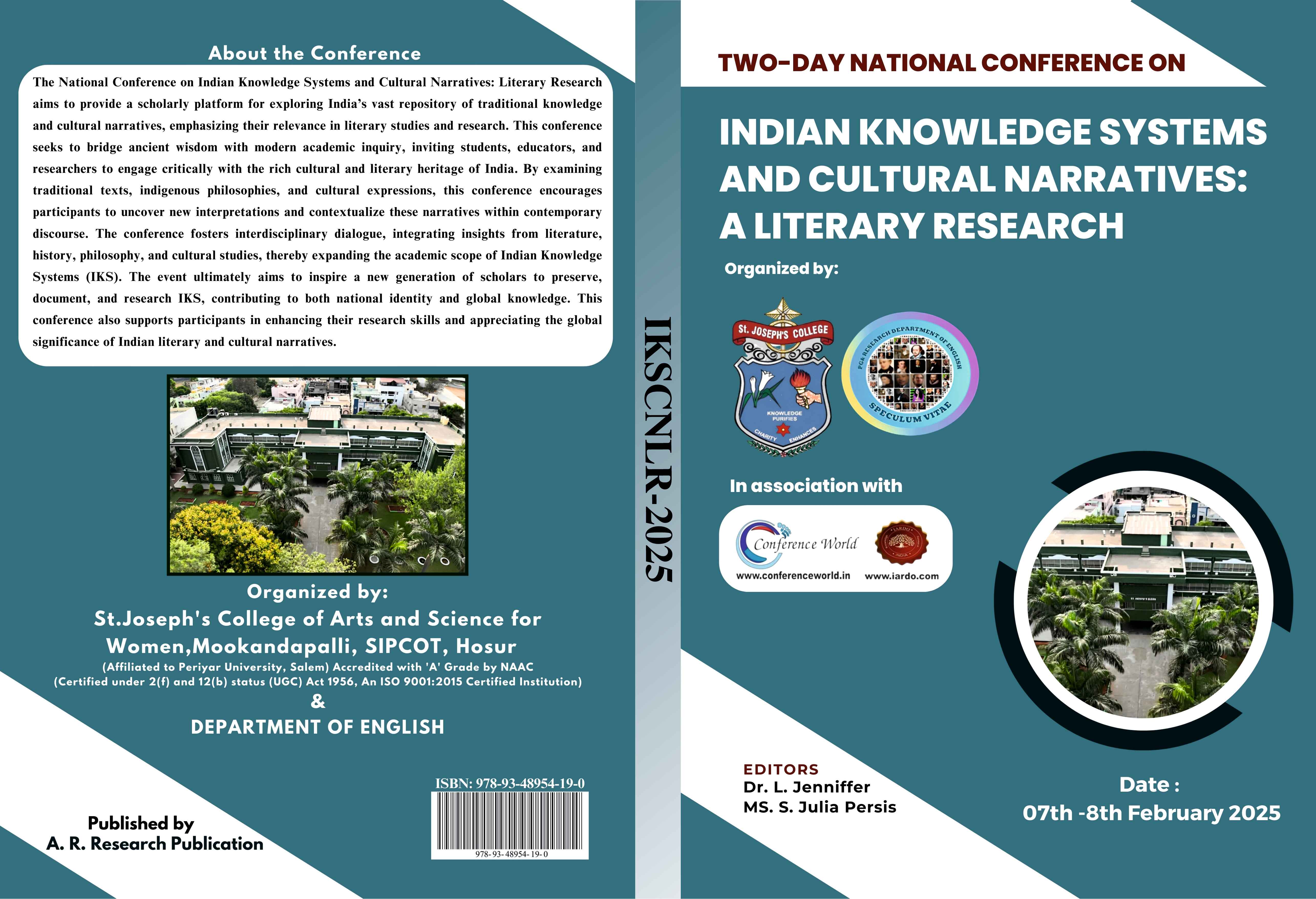 (IKSCNLR-2025) Department Of English, St. Joseph's College of Arts and Science for Women, 7-8 February 2025