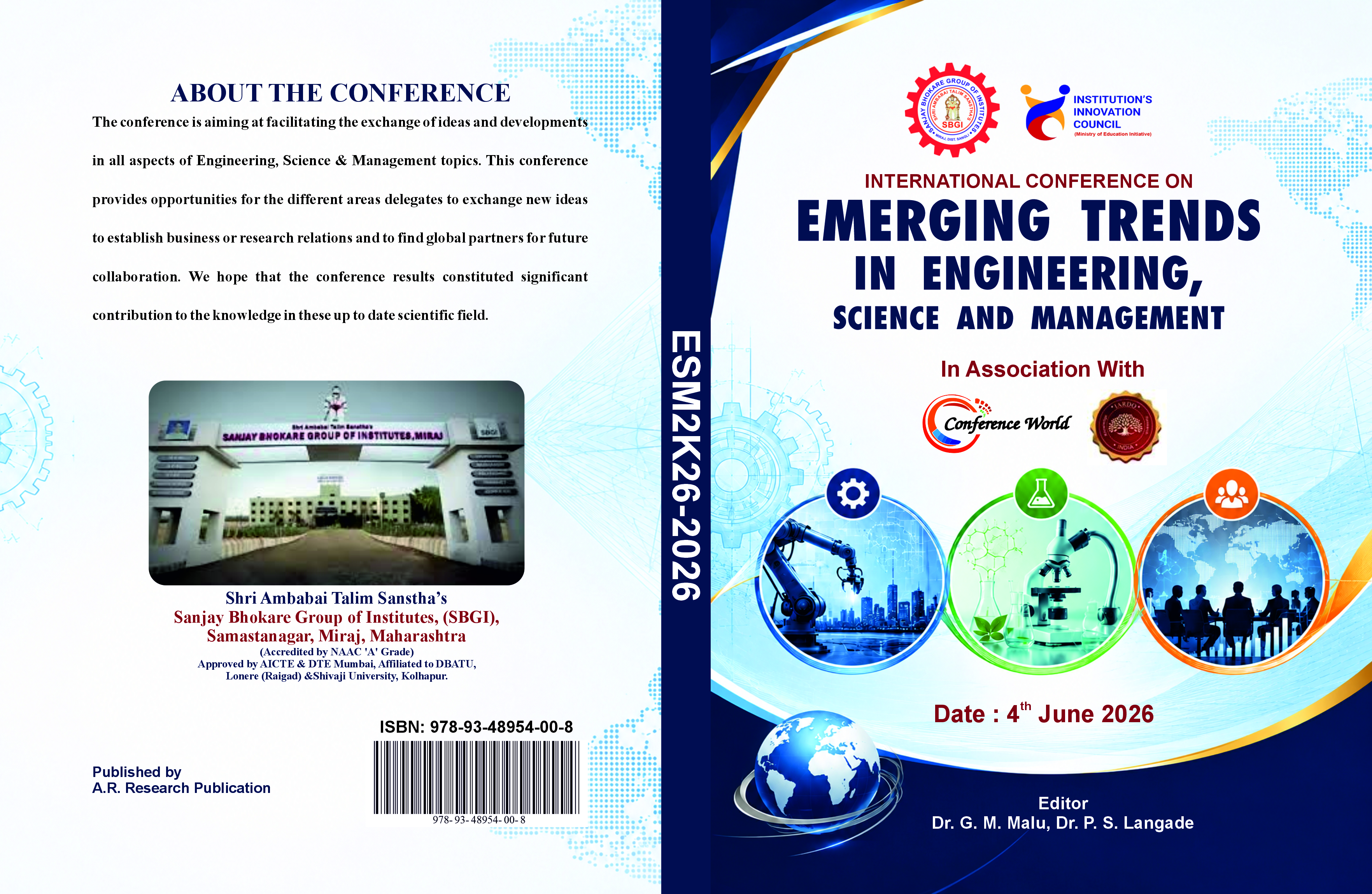 International Conference on  Emerging Trends in Engineering, Science and Management  (ESM2K26) 